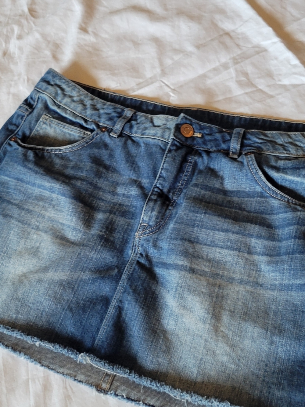 H&M Blue Denim Mini Skirt